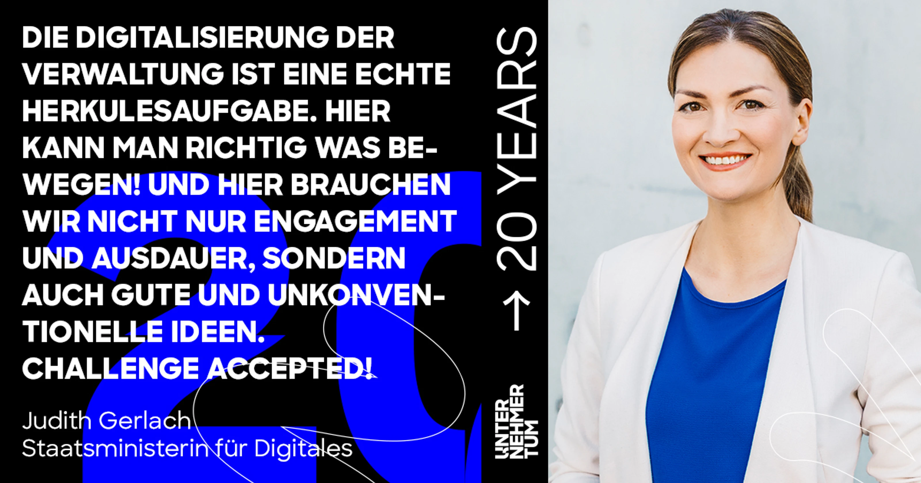 Impuls-Zitat Judith Gerlach auf einer Grafik