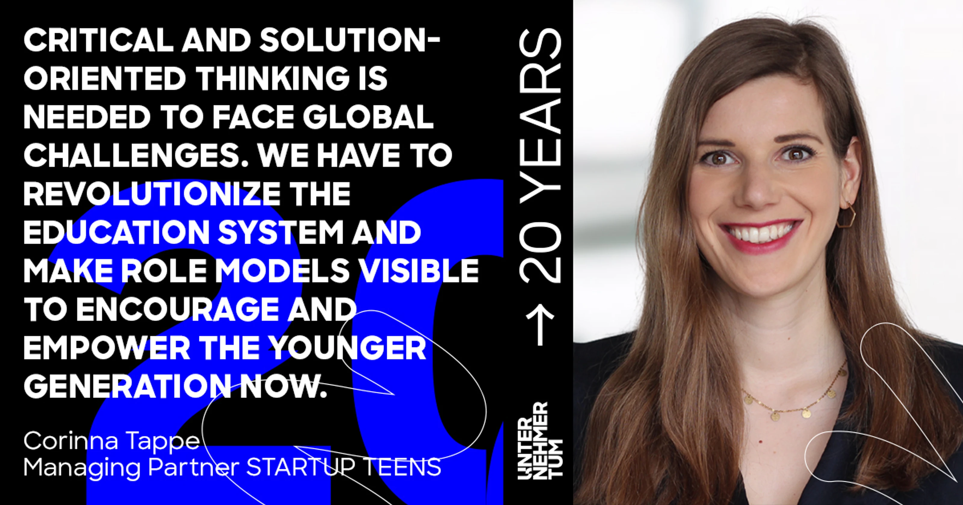 Impuls-Zitat Corinna Tappe auf einer Grafik