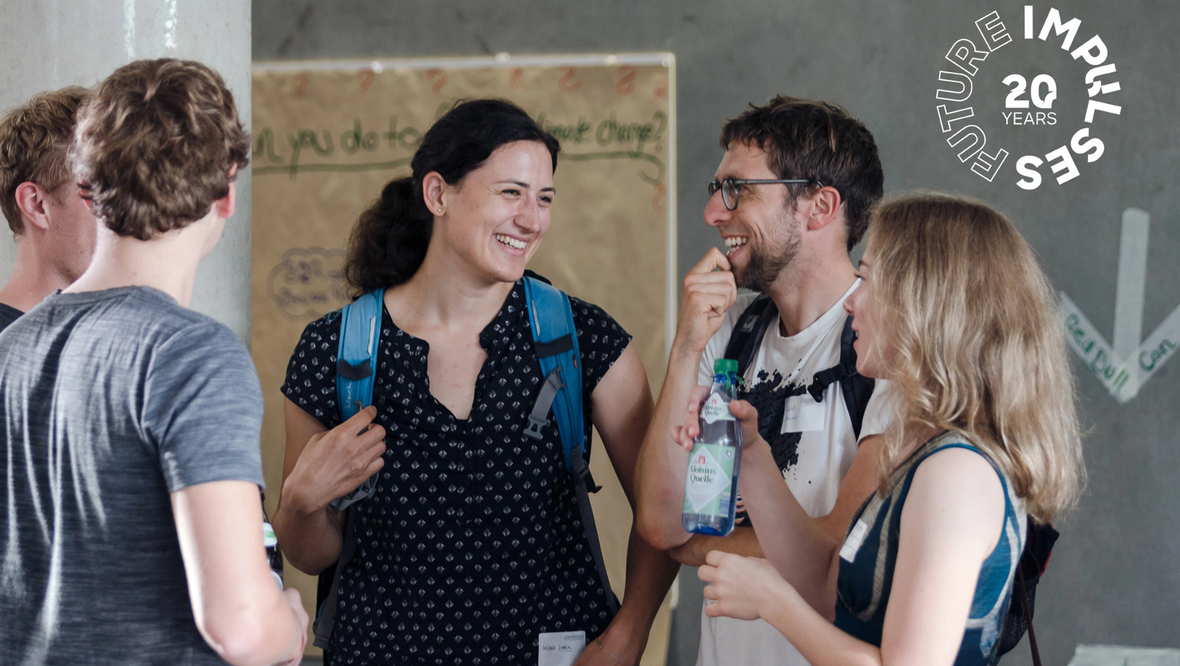 Young people talking and laughing
