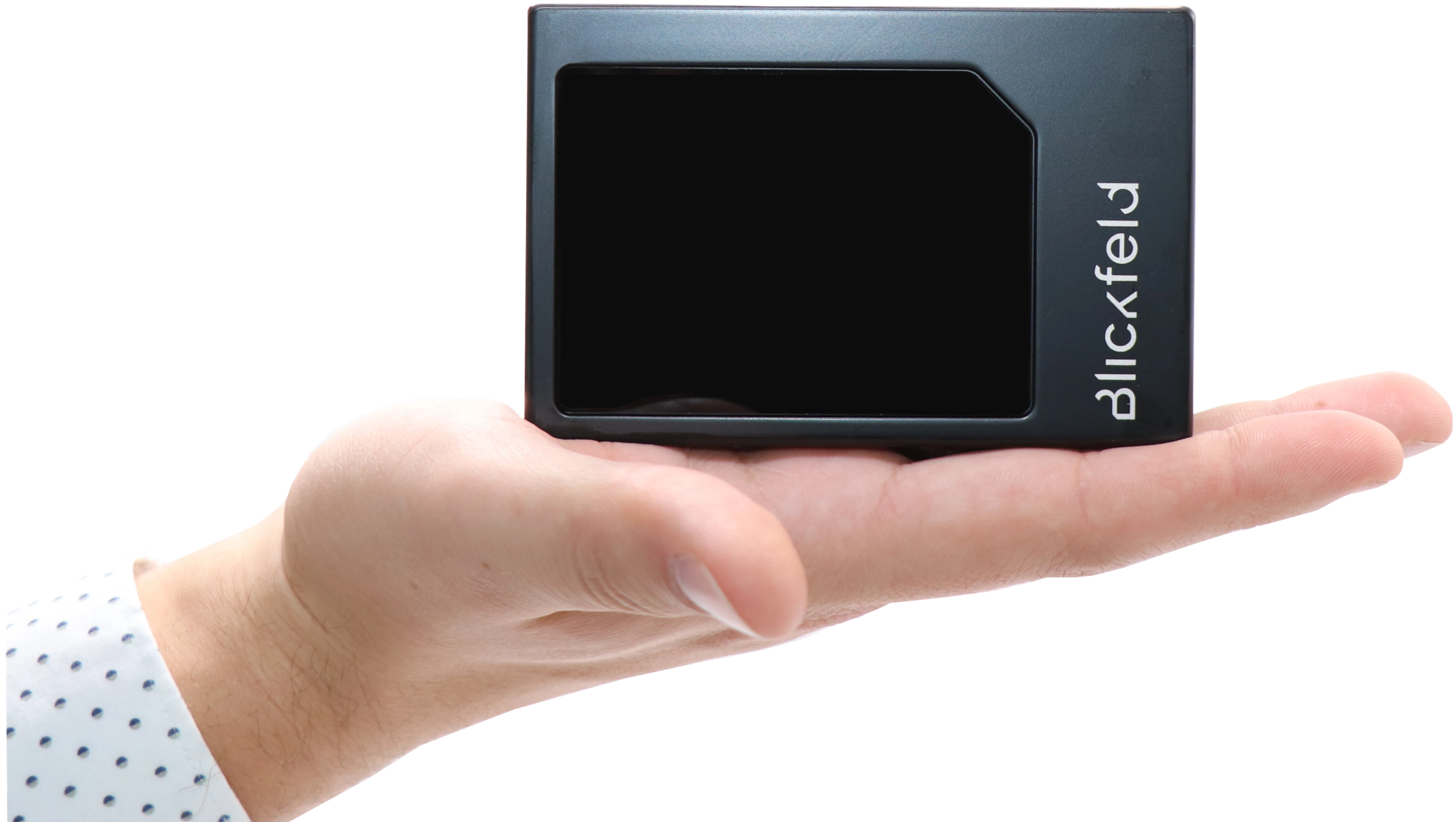 Startup Blickfeld Qb2 product shot hand