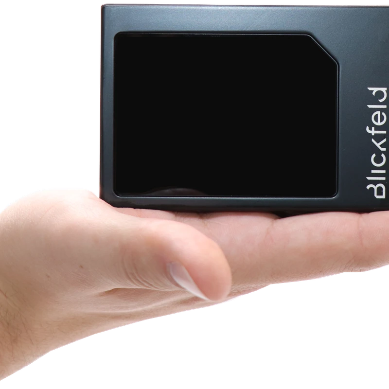 Startup Blickfeld Qb2 product shot hand